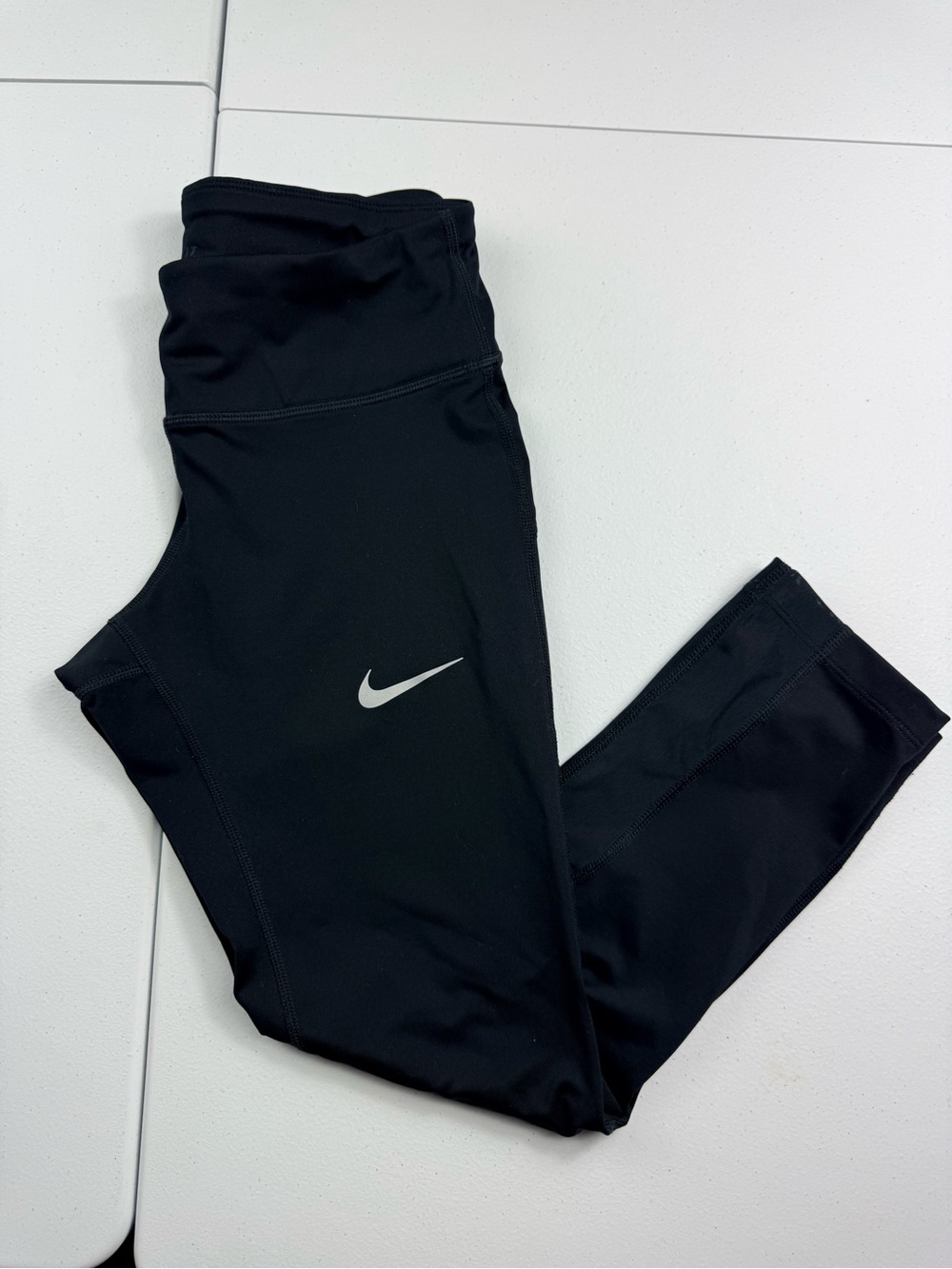 Nike women’s Black Performance Leggings with Reflective Swoosh